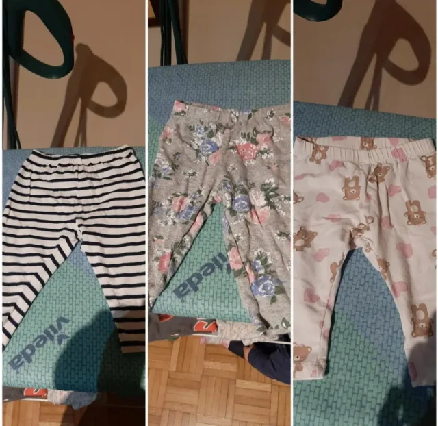 3 Leggings Neonata 3-6 Mesi