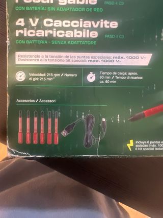 Destornillador Parkside 4V Recargable