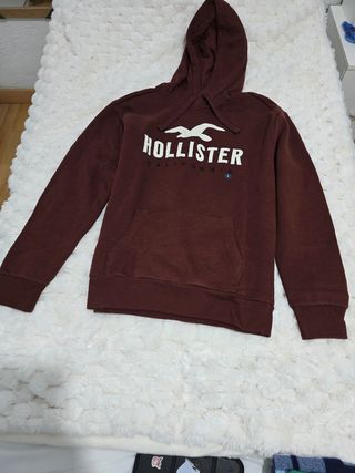 Sudadera Hollister burdeos talla S
