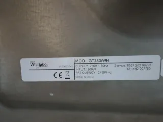 Microondas Whirlpool blanco para reparar