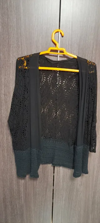 Chaqueta de punto negra talla única