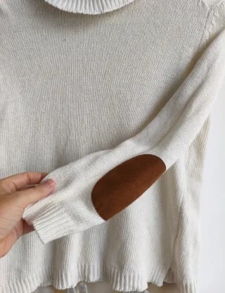 Jersey Zara cuello alto blanco