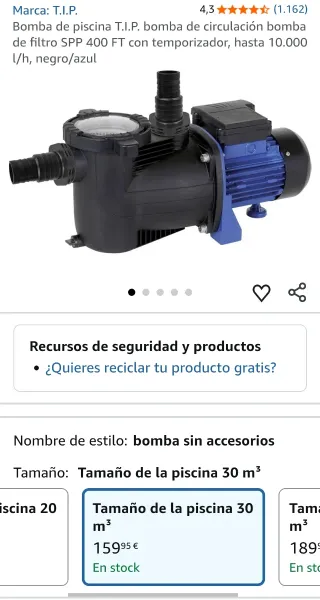 Bomba Agua Piscina
