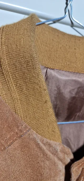 Giacca vintage in pelle scamosciata uomo, taglia 5