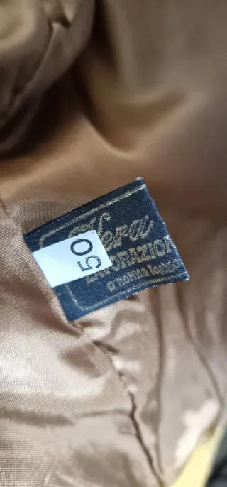 Giacca vintage in pelle scamosciata uomo, taglia 5