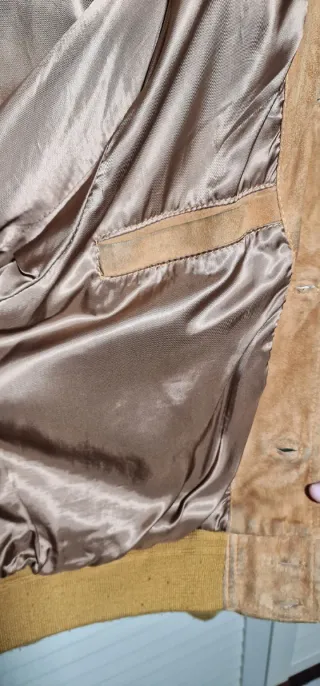 Giacca vintage in pelle scamosciata uomo, taglia 5