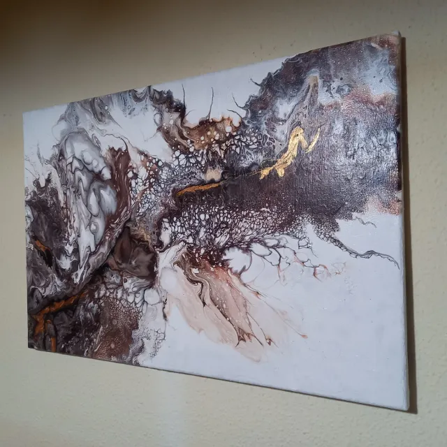 Cuadro Abstracto Pouring Acrílico