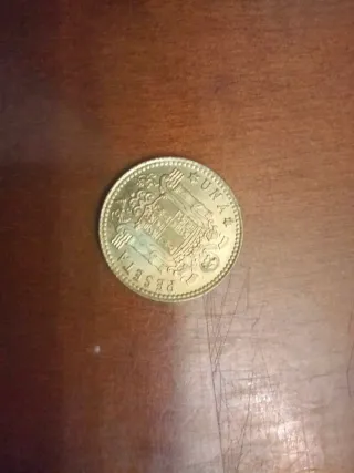 Moneda 1 Peseta 1975 Juan Carlos I Rey de España
