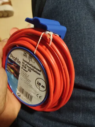 Cable Instalación 6mm² Rojo 10m