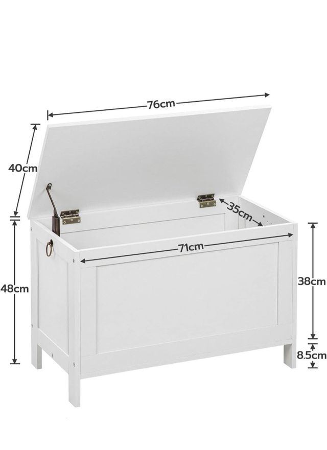 Caja de almacenamiento blanca