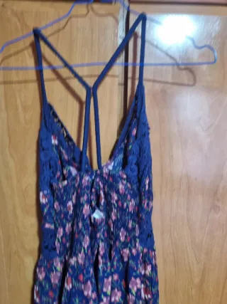 Vestido largo floral azul