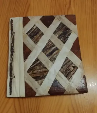 Álbum de fotos hojas de loto y papel de bambú