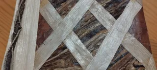 Álbum de fotos hojas de loto y papel de bambú