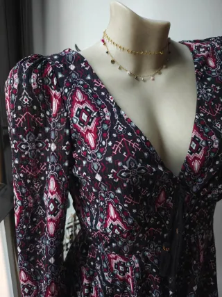 Vestido midi estampado