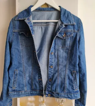 Chaqueta vaquera elástica algodón mujer