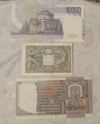 Lotto 10 / 3 x Banconote Lire Italiane