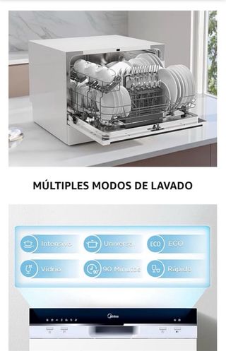 Lavavajillas Midea pequeño Totalmente sin usar.