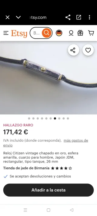 Reloj Citizen Vintage Chapado Oro