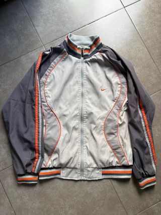 Chaqueta Nike Vintage Gris Naranja