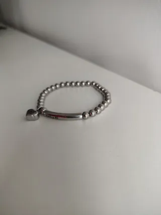Pulsera Uno de 50 Corazón Plata