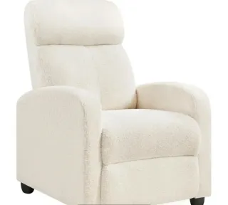 Sillón Reclinable Bouclé Marfil · NUEVO ·