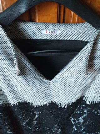 Vestido elegante con encaje negro