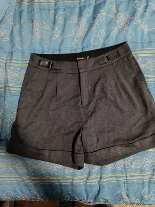 Shorts Stradivarius Mujer Gris