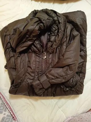 Plumas largo marrón