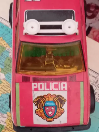 Coche Policía Patrulla Juguete Antiguo