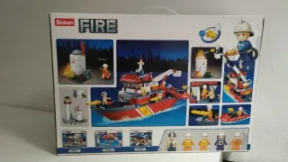 Barco de bombeiros Sluban que flutua. Novo!