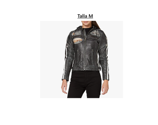 Chaqueta Moto Cuero Mujer Talla M