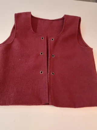 Chaleco traje casera granate