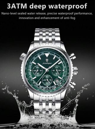 Reloj Poedagar Verde Militar Cronógrafo