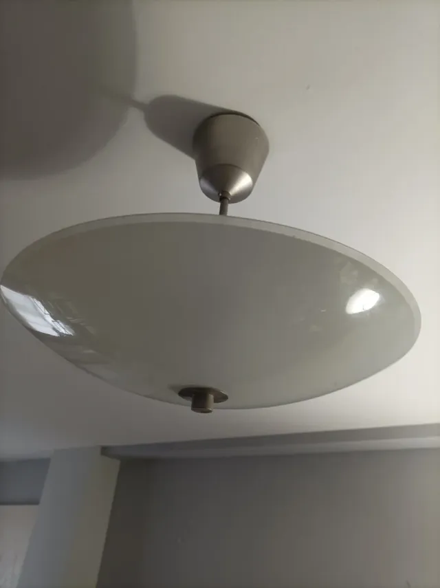 Lámpara de techo salón cristal y metal