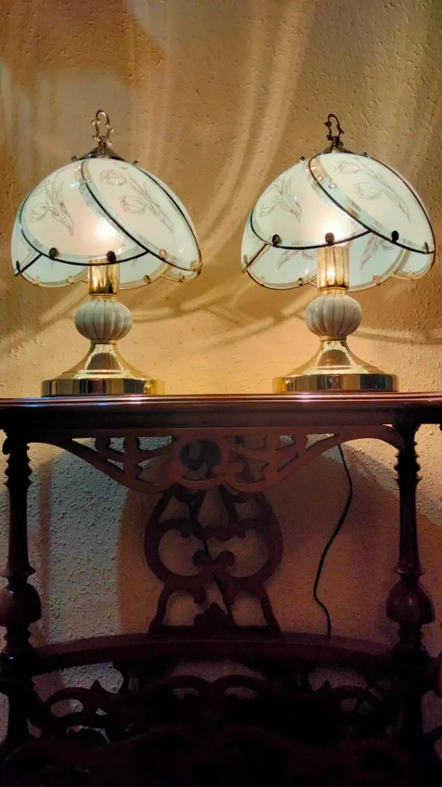 SPLENDIDE LAMPADE DA TAVOLO IN BRONZO