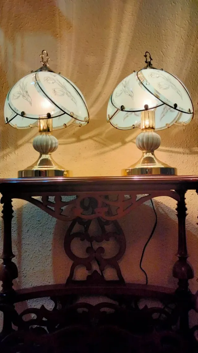 SPLENDIDE LAMPADE DA TAVOLO IN BRONZO