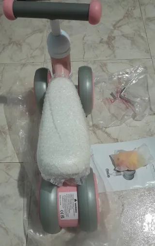 Bicicleta sin pedales mini walking rosa