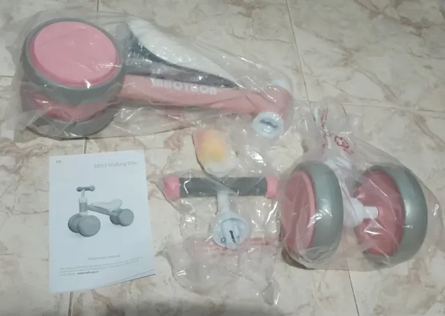 Bicicleta sin pedales mini walking rosa