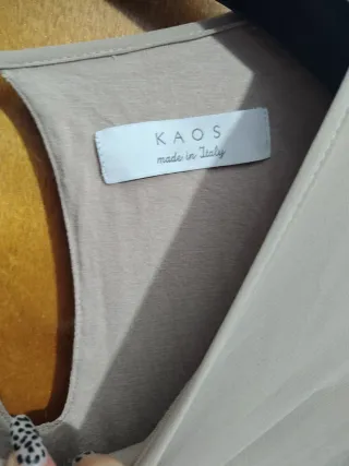 Vestido Kaos Italy Beige y Negro