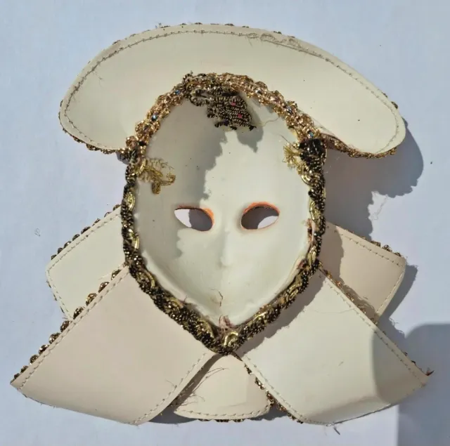 Maschera Veneziana Decorativa Oro e Arancio
