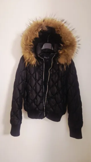 Piumino brown brothers con cappuccio pelliccia