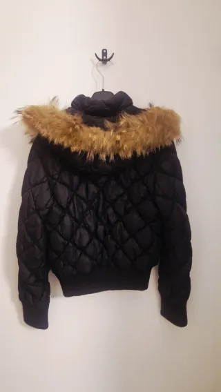 Piumino brown brothers con cappuccio pelliccia