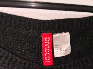 Jersey H&M Rayas Negro Gris Blanco