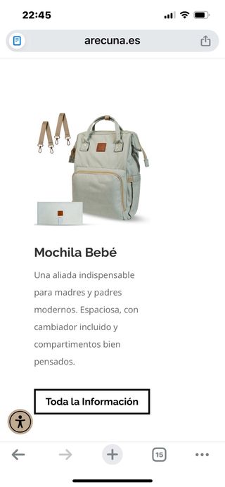 Mochila cambiador cochecito