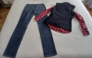 Conjunto Camisa, Chaleco y Pantalón Talla 38