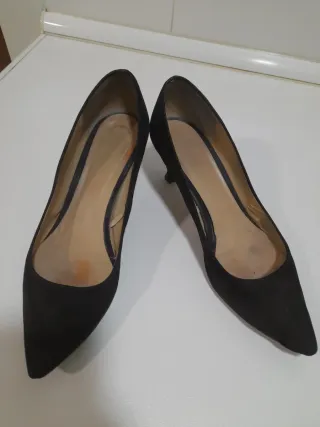 Zapatos tacón Zara negros talla 38