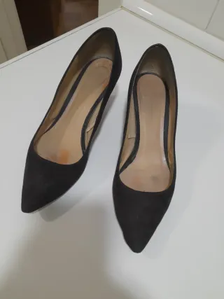 Zapatos tacón Zara negros talla 38