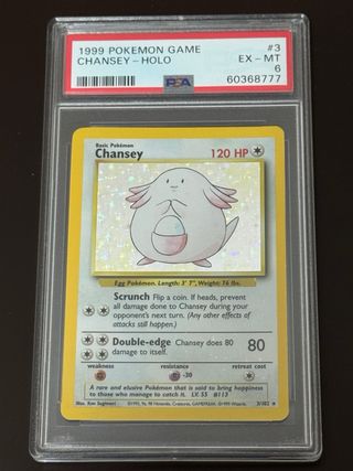 Pokemon Chansey Holo #3 Set Base (EN) PSA 6 (EX)