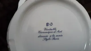 Zuccheriera vintage PG ceramica decorata