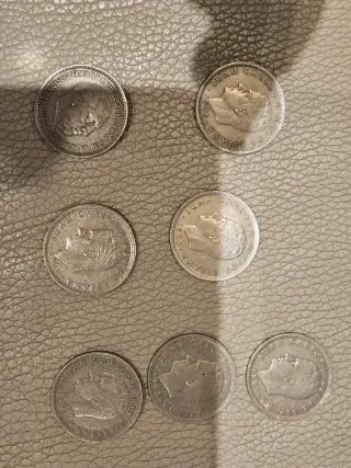 7 Monedas 5 Pesetas España